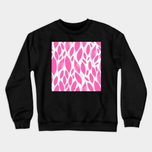 pink leaf like pattern Crewneck Sweatshirt